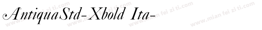AntiquaStd-Xbold Ita字体转换